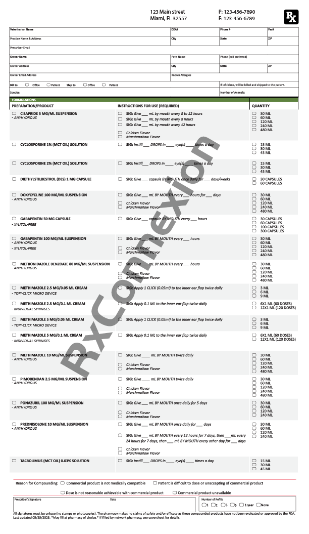 Rx Pad - Animal Health