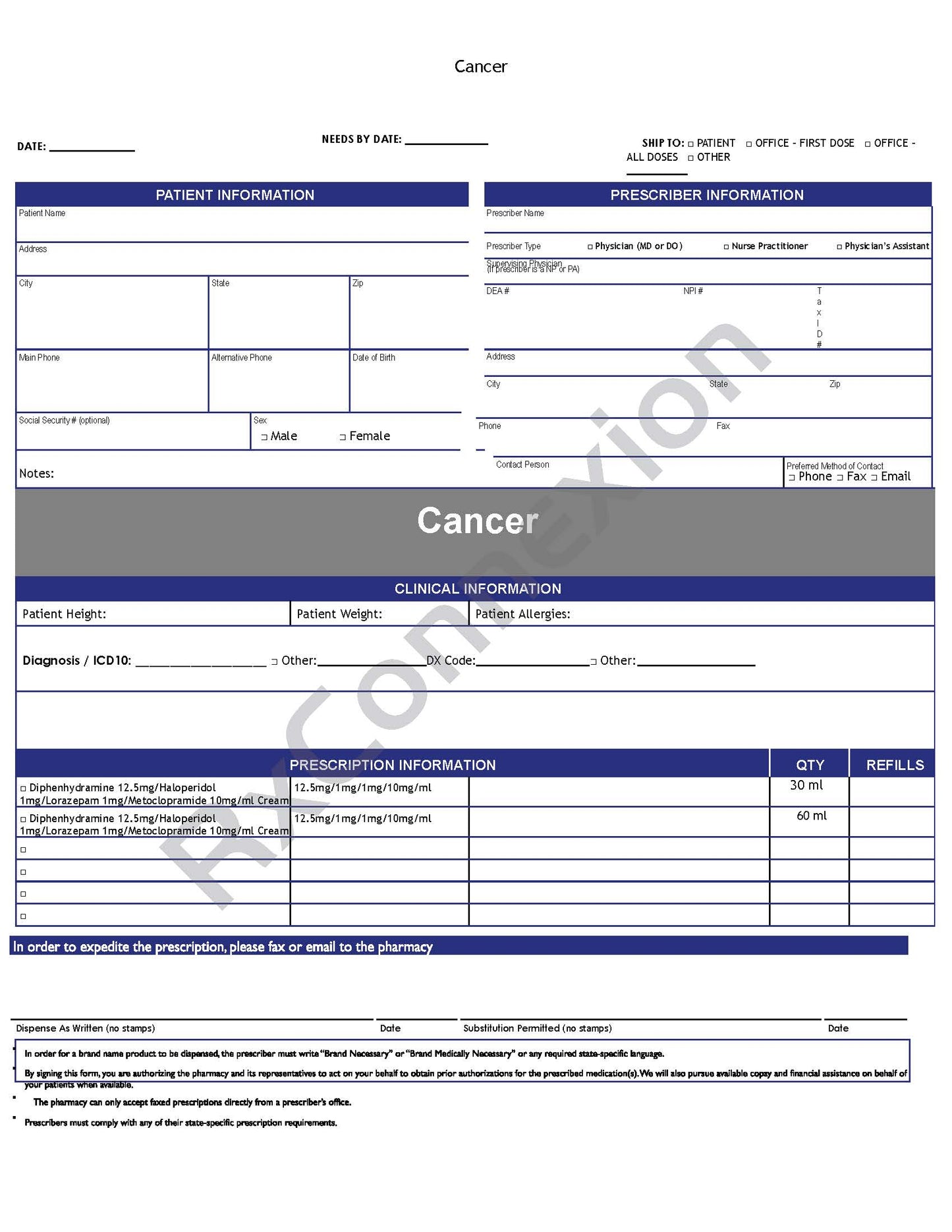 Rx Pad - Cancer