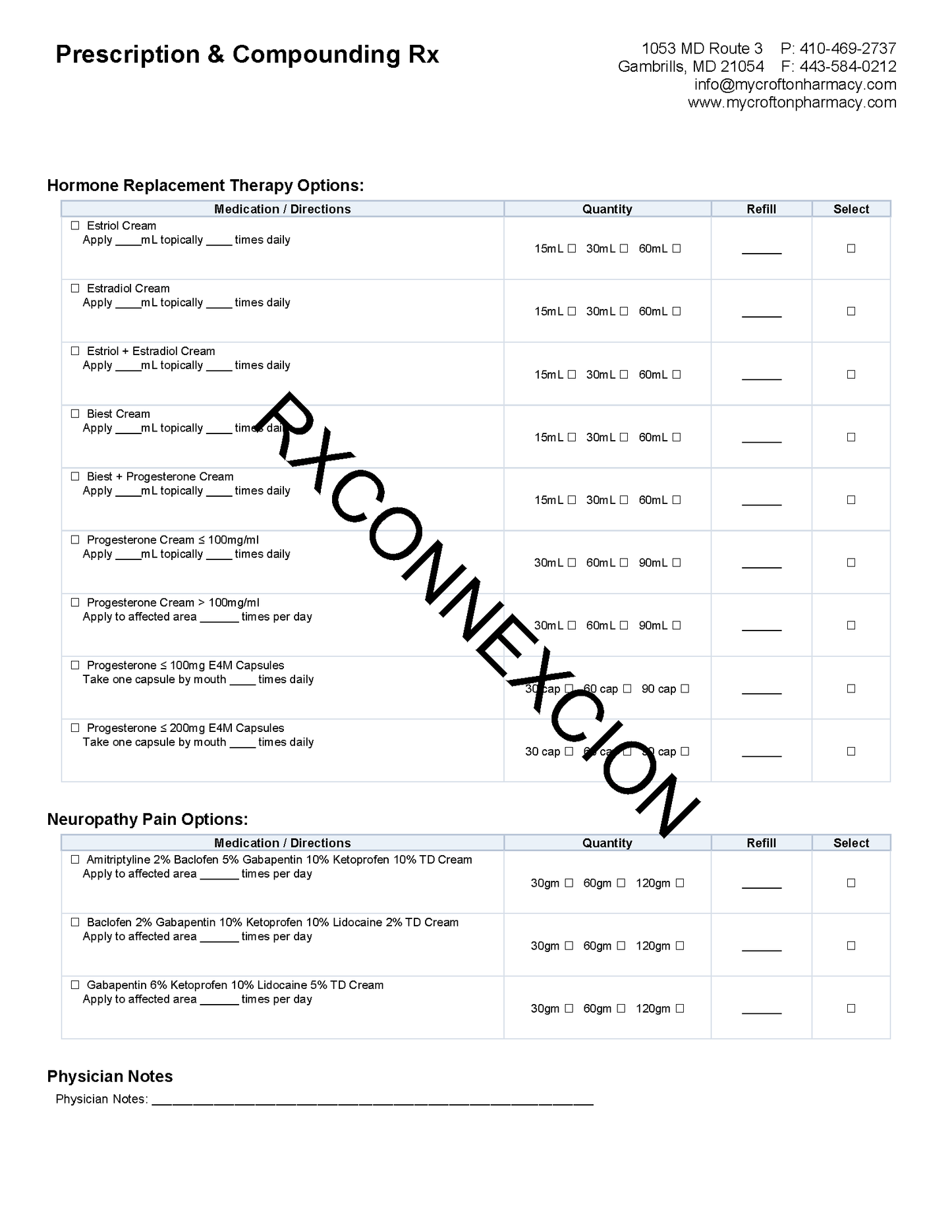 Compounding Rx Pad
