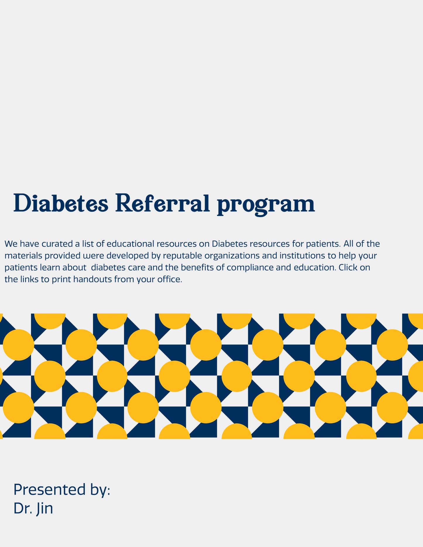 EZ Diabetes Care Program