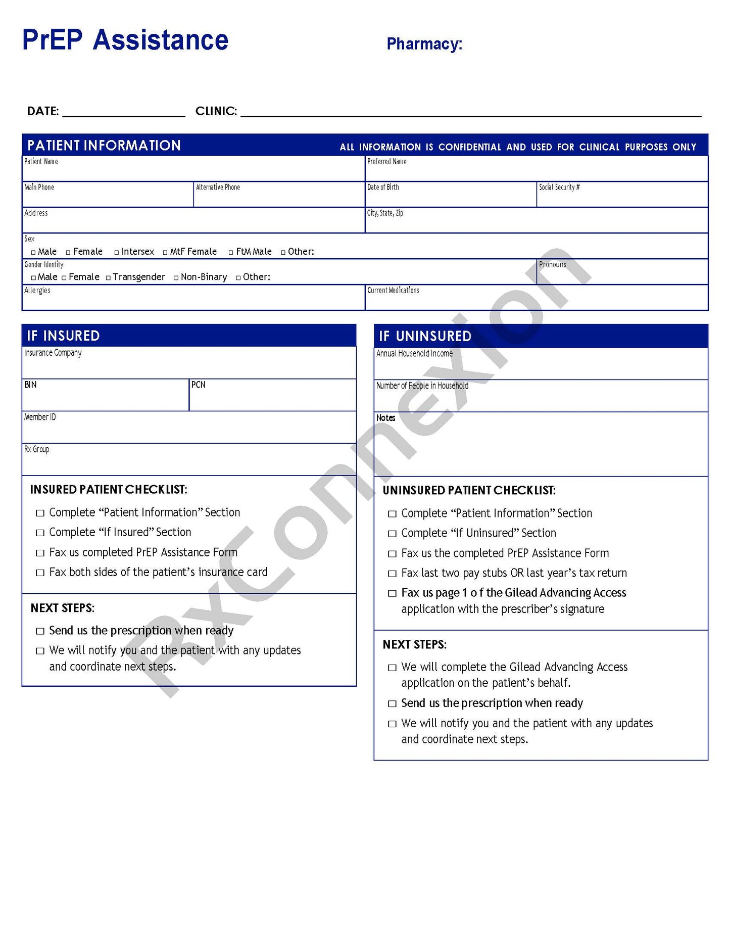 Rx Pad - PrEP Assistance