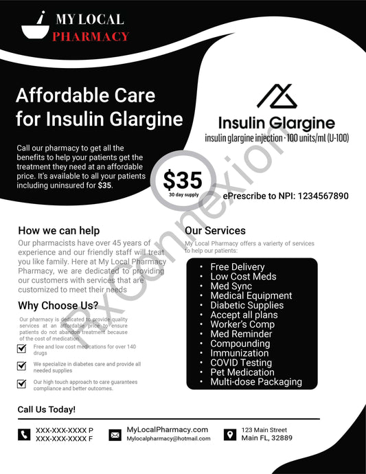 Flyer - $35 Insulin Glargine