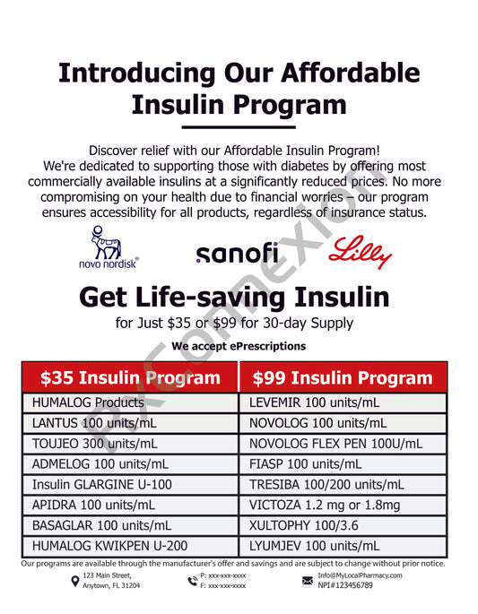 Flyer - $35/$99 Insulin Flyer