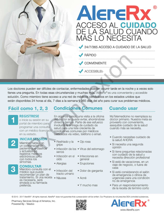 Flyer - AlereRx Access to Care Spanish
