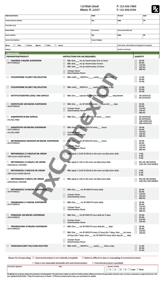 Rx Pad - Animal Health