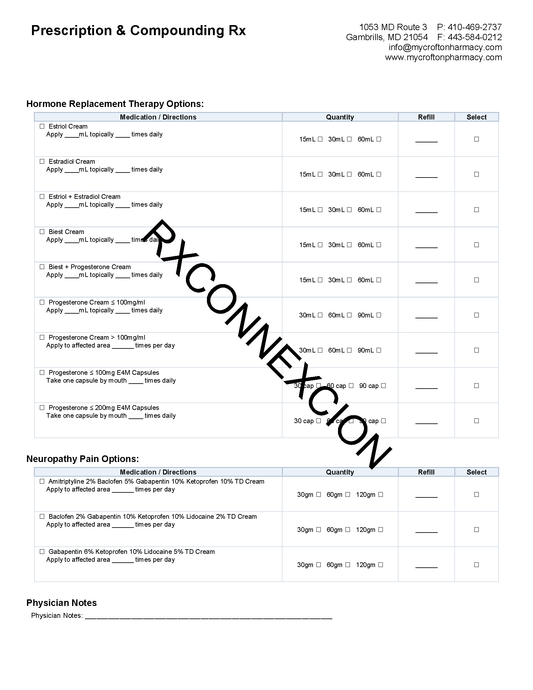Compounding Rx Pad