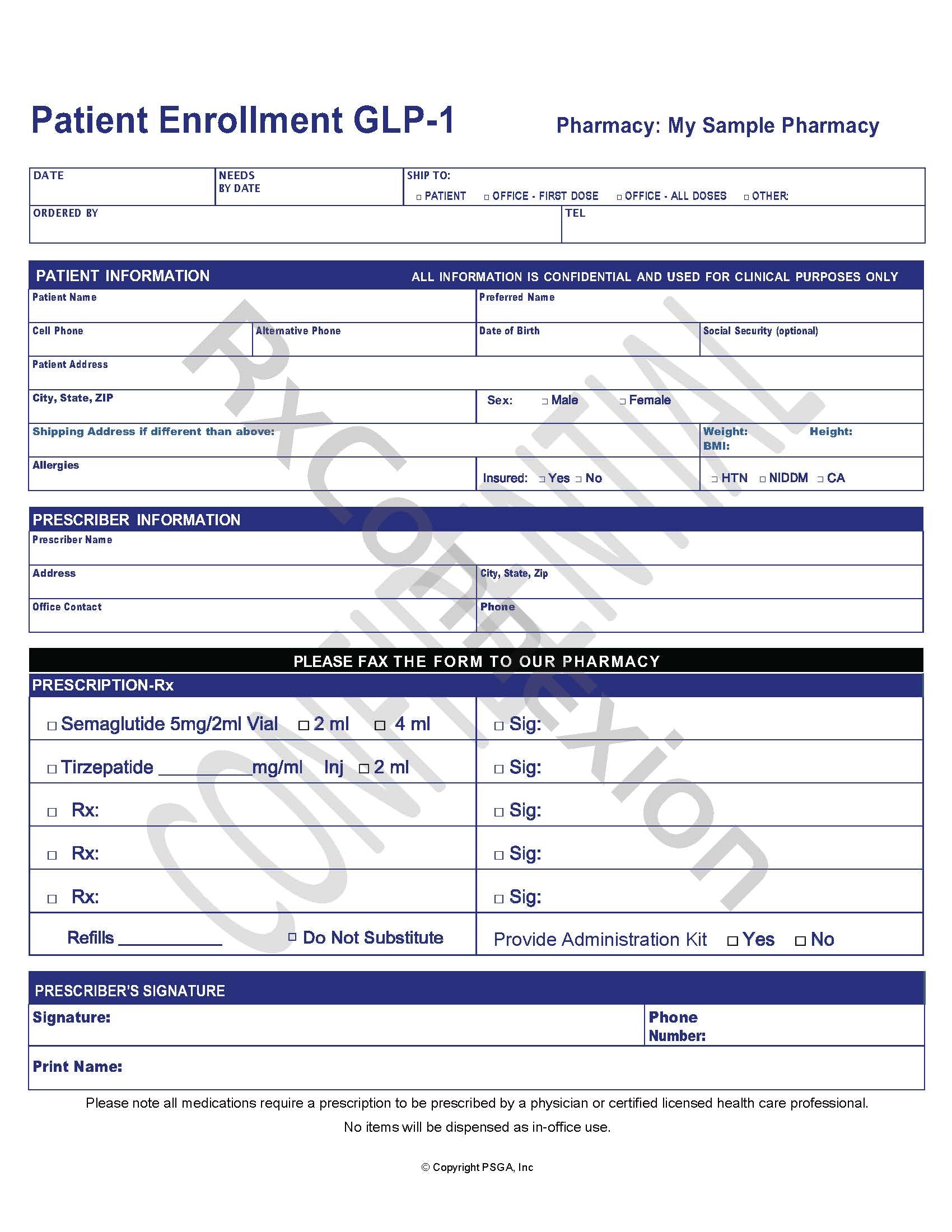 Rx Pad - GLP1 Rx Patient Enrollment – RxConnexion