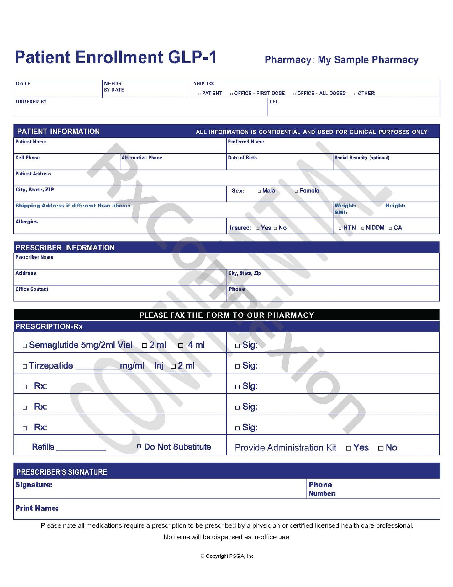 Rx Pad - GLP1 Rx Patient Enrollment