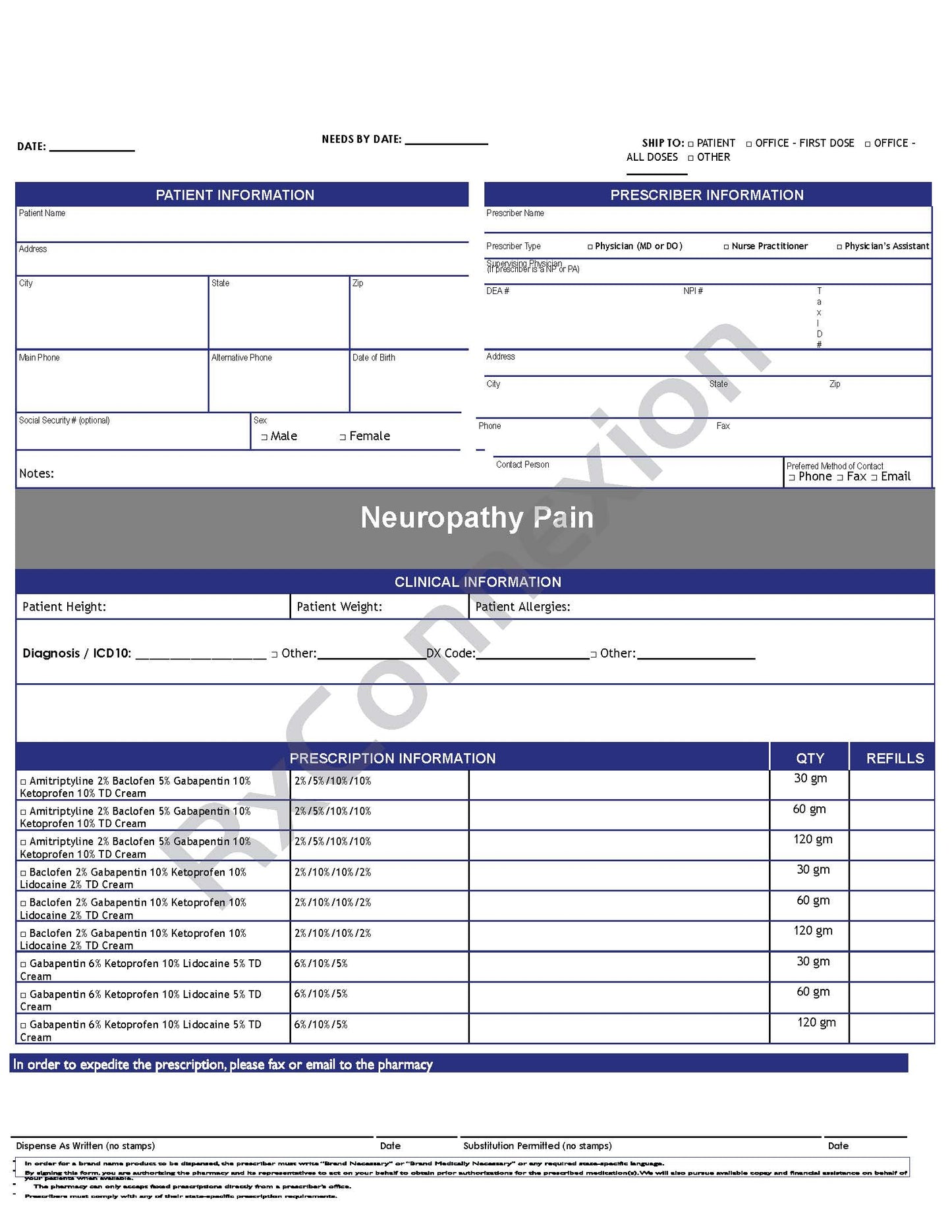 Rx Pad - Neuropathy